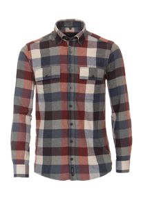 Casamoda Herren Langarmhemd "Casamoda Freizeithemd kariert", beige, Gr. XL, kariert, 100% Baumwolle, Hemden