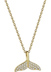 Firetti Damen Kette mit Anhänger "Schmuck Geschenk Silber 925 Halsschmuck Ankerkette Anhänger Walflosse", Silber 925 (Sterlingsilber), L: 44cm B: