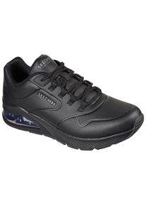 Skechers Herren Sneaker "UNO 2", Gr. 41, schwarz, Lederimitat, sportlich, Schuhe, im monochromen Look, Freizeitschuh, Halbschuh, Schnürschuh