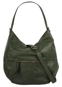 FORTY Damen Shopper, grün, Leder, unifarben, leicht glänzend, Taschen, echt Leder, Made in Italy
