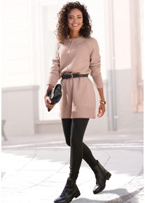 Lascana Damen Longpullover, rot, casual, Gr. 32, unifarben, Strick, Obermaterial: 53% Polyester, 37% Polyacryl, 10% Polyamid, Pullover, in lässiger