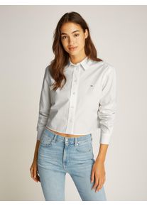 Tommy Jeans Damen Hemdbluse "TJW CRP RLX POPLIN SHIRT", beige, casual, Gr. XL, unifarben, Popeline, Obermaterial: 100% Baumwolle, Blusen, in