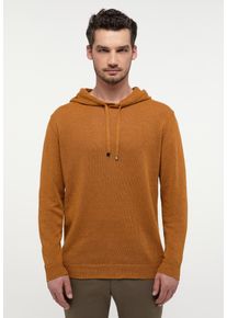 Eterna Herren Hoodie, orange, casual, Gr. M, 27% cotton, 73% Leinen, Sweatshirts