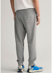 Gant Herren Sweathose "REG SHIELD SWEATPANTS", grau, sportlich, Gr. XXXL, meliert, Web, Obermaterial: 87% Baumwolle, 13% Polyester, Hosen, mit
