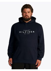 Tommy Hilfiger Big & Tall Herren Sweatshirt "BT-TOMMY HILFIGER HOODY-B", blau, casual, Gr. 4XL, TOMMY HILFIGER BIG & TALL, unifarben, Sweatware, Obermaterial: 60% Baumwolle,