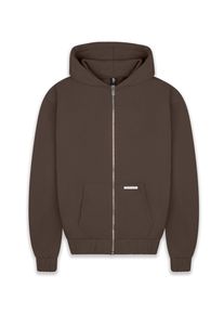 DROPSIZE Herren Sweatjacke "Dropsize Herren Super Heavy Blank Zip-Hoodie", braun, Gr. L, unifarben, 70% Baumwolle, 30% Polyester, Sweatjacken