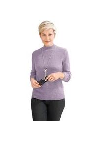 Stehkragenpullover Classic Basics "Pullover" Gr. 48, lila (flieder, meliert) Damen Pullover