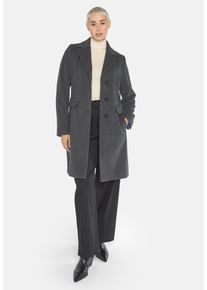 Fuchs & Schmitt FUCHS SCHMITT Damen Langjacke "Kurzmantel Mit Pattentaschen", grau, feminin, Gr. 50, unifarben, 75% Wolle, 20% Polyamid, 5% Kaschmir, Jacken, mit