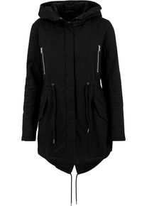 Urban Classics Damen Parka "Urban Classics Damen Ladies Sherpa Lined Cotton Parka", schwarz, casual, Gr. L, unifarben, 98% Baumwolle, 2% Elasthan,
