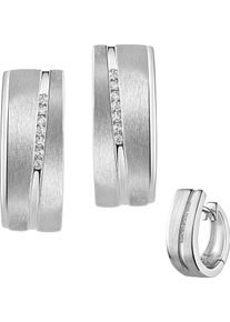 Firetti Damen Paar Creolen "Schmuck Geschenk Silber 925 Ohrschmuck Ohrringe", Silber 925 (Sterlingsilber), silber, Silber 925 (Sterlingsilber),