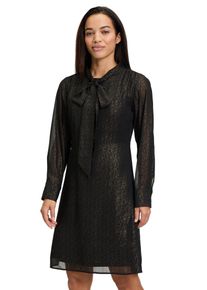 Cartoon Damen Chiffonkleid "Cartoon Chiffonkleid mit Schleifenknoten", gold, feminin, Gr. 40, Obermaterial: 100% Polyester. Futter: 95% Viskose, 5%