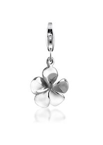 NENALINA Damen Charm-Einhänger "Anhänger Frangipani Blüte Flower 925 Silber", ohne Stein, silber, Silber 925 (Sterlingsilber), Charms