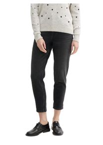 Damen Mom-Jeans, schwarz, casual, Gr. 28, Tom Tailor Denim, unifarben, Denim/Jeans, Obermaterial: 99% Baumwolle, 1% Elasthan, Jeans, im Five-Pocket