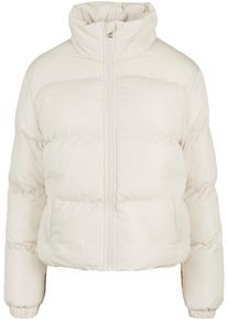 Urban Classics Damen Winterjacke "Urban Classics Damen Ladies Short Peached Puffer Jacket", beige, klassisch, Gr. L, unifarben, 100% Polyester, Jacken