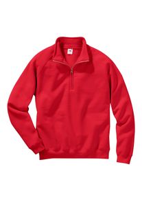 Herren Sweatshirt, rot, Gr. 4, Fruit of the Loom, meliert, unifarben, 80% Baumwolle, 20% Polyester, Sweatshirts
