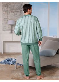 King´S Club KINGS CLUB Herren Schlafanzug, Gr. 44, grün, 100% Baumwolle, Homewear-Sets