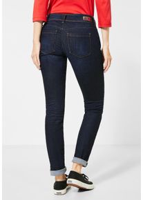 Street One Damen Comfort-fit-Jeans, blau, casual, Gr. 24, unifarben, Jeans, 72% Baumwolle, 27% Polyester, 1% Elasthan, Jeans, in dunkelblauer Waschung