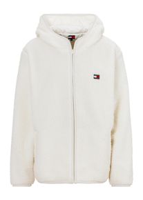 Herren Sweatjacke "TJM REG BADGE TEDDY ZIP TRU EXT", weiß, casual, Gr. XXXL, Tommy Jeans PLUS, Sweatware, Obermaterial: 100% Polyester, Sweatjacken,