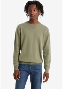 Levi's LEVI'S Herren Rundhalspullover "LIGHTWEIGHT HM SWEATER", grün, casual, Gr. M, Strick, Obermaterial: 94% Baumwolle, 4% Polyamid, 2% Elasthan, Pullover