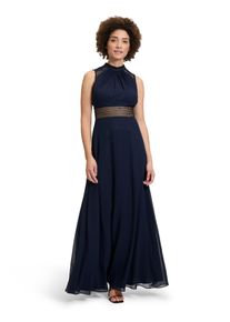 Vera Mont Damen Abendkleid "Vera Mont Abendkleid rückenfrei", blau, Gr. 40, Chiffon, Obermaterial: 100% Polyester recycelt., Kleider, Aufgesteppte