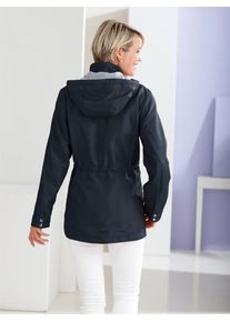 Classic Basics Damen Anorak, blau, Gr. 50, unifarben, 100% Polyester, Besatz:30% Baumwolle, 70% Polyester, Jacken