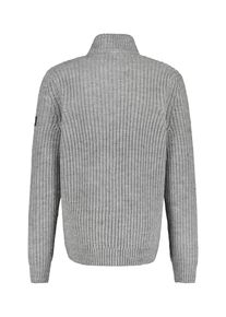 Lerros Herren Strickpullover "Lerros Kabel-Strickpullover mit Schurwollanteil", grau, Gr. S, 70% Polyacryl, 30% Schurwolle, Pullover
