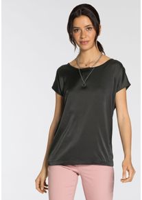Laura Scott Damen Shirtbluse, schwarz, feminin, Gr. 34, unifarben, leicht glänzend, Web, Jersey, Obermaterial: 100% Polyester. Rückenteil: 95%