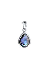 Vivance Damen Ketten-Anhänger "925-Sterling Silber rhodiniert Abalone", ONE-SIZE, Silber 925 (Sterlingsilber), 1,2 g, blau, Silber 925