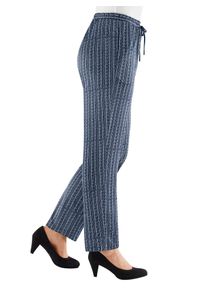 Classic Basics Damen Jerseyhose, blau, Gr. 20, gemustert, 100% Polyester, Hosen