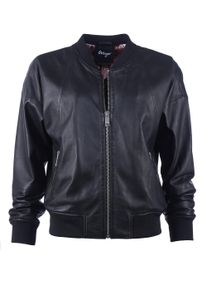 Maze Damen Blouson "4202194", schwarz, Gr. XXL, Obermaterial: 100% Lammleder / Innenfutter: 100% Baumwolle/ Ärmelfutter: 100% Polyester/ Strick: 92%