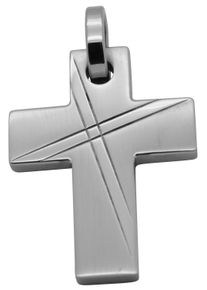 Firetti Damen Kreuz-Anhänger "Schmuck Geschenk Halsschmuck Anhänger für Halskette Kreuz", Edelstahl, 6,2 g, silber, Edelstahl, Schmuckanhänger, Made