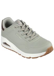 Skechers Damen Slip-On Sneaker "UNO SHIMMER AWAY", Gr. 40, grün, Lederimitat, kontrastfarbene Details, sportlich, Schuhe, Slipper, Freizeitschuh,