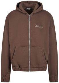 DROPSIZE Herren Sweatjacke "Dropsize Herren Super Heavy Oversized Zip-Hoodie", braun, Gr. XS, 70% Baumwolle, 30% Polyester, Sweatjacken