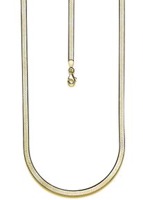 Firetti Damen Kette ohne Anhänger "Schmuck Geschenk Silber 925 Halsschmuck Halskette Heringbone", 45, Silber 925 (Sterlingsilber), B: 3,6mm, gold,