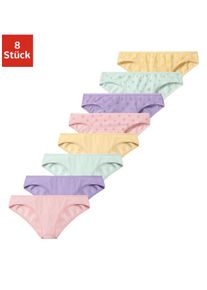 Petite Fleur Kinder Bikinislip, Gr. 98, bunt, Jersey, Obermaterial: 95% Baumwolle, 5% Elasthan, bedruckt, unifarben, Unterhosen, mit Sternen-Print