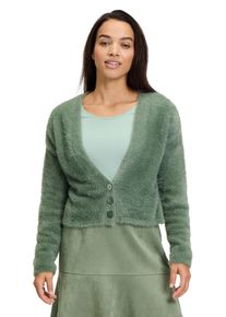 Cartoon Damen Strickjacke "Cartoon Strick-Cardigan mit Knopfleiste", grün, modisch, Gr. 44, Obermaterial: 100% Polyamid., Strickjacken, Rippbündchen