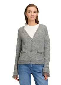 Cartoon Damen Strickjacke "Cartoon Strick-Cardigan mit Knopfleiste", grau, modisch, Gr. 44, Obermaterial: 45% Polyacryl, 34% Polyester, 11% Polyamid,