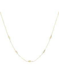 Luigi Merano Damen Collier "mit Elementen geschwungen, Gold 585", 45cm, Gelbgold 585, gold, Gelbgold 585, Halsketten