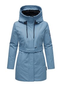 Navahoo Damen Winterjacke "Eishauch 14", blau, modisch, Gr. M, Obermaterial: 55% Nylon 45% Baumwolle; Innenfutter: 100% Polyester; Wattierung: 100%