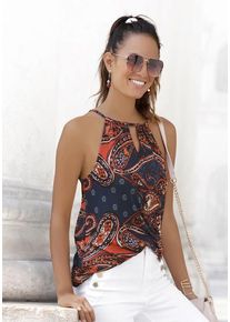 Lascana Strandtop mehrfarbig Gr. 44/46 für Damen. Mit Rundhals. Figurumspielend