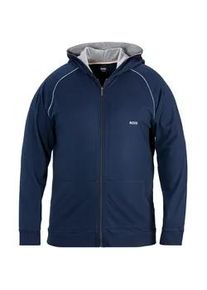 Sweatjacke BOSS "B-Mix&Match J" Gr. 4XL, blau (dunkelblau 403) Herren Sweatjacken mit Kontrastnaht am Ärmel