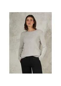 Strickpullover Cecil Gr. XL (44), soft silber melange Damen Pullover aus Baumwolle mit Stretchanteil