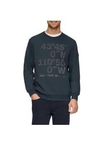 Sweatshirt s.Oliver Gr. XXXL, blau (navy) Herren Sweatshirts mit Frontprint