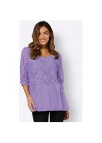 Spitzenbluse Lady Gr. 36, lila (lavendel) Damen Blusen