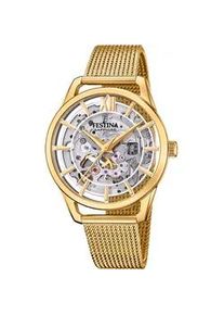 Automatikuhr Festina "Automatik, F20629/1" Armbanduhren goldfarben Damen Armbanduhr, Damenuhr, mechanische Uhr, Edelstahlarmband