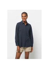 Outdoorbluse Jack Wolfskin "LIGHT WANDER LS SHIRT W" Gr. M (38/40), blau (night, blau) Damen Blusen