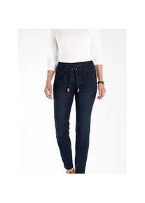 Schlupfjeans Classic Basics Gr. 50, Normalgrößen, blau (dunkelblau) Damen Jeans