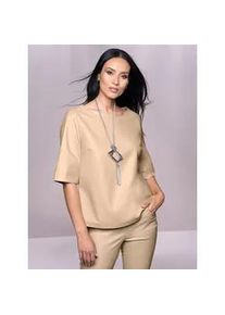 Schlupfbluse Heine Gr. 50, beige Damen Blusen