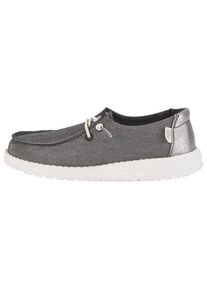 HeyDude Wendy Metallic Sparkle Sneaker Kinder (Gr 32 |grau)
