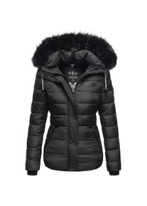 Navahoo Damen Modische Winterjacke Steppjacke mit Kunstpelz Kapuze Zuckerbiene